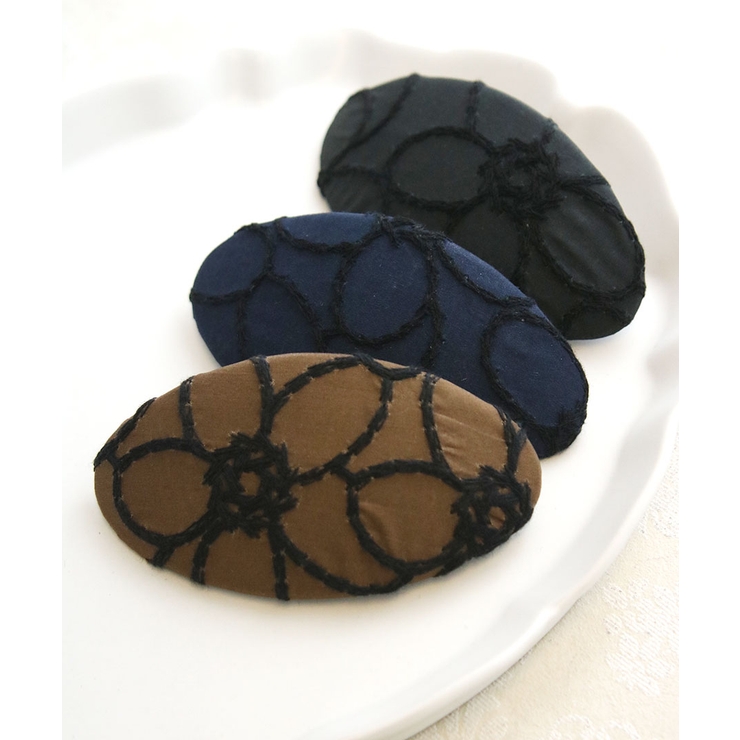 バレッタ 刺繍 フラワー[品番：VTNA0004624]｜VINGTAINE