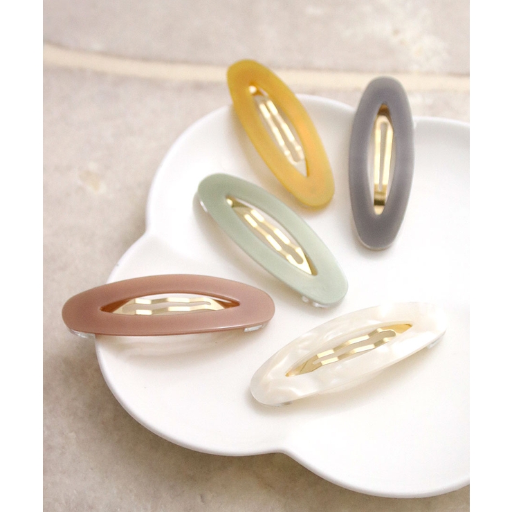 ヘアクリップ オーバル型 ニュアンス | VINGTAINE | 詳細画像13 