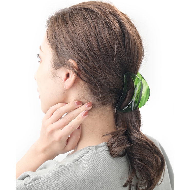 グリーン | バンスクリップ ヘアクリップ ニュアンス | VINGTAINE