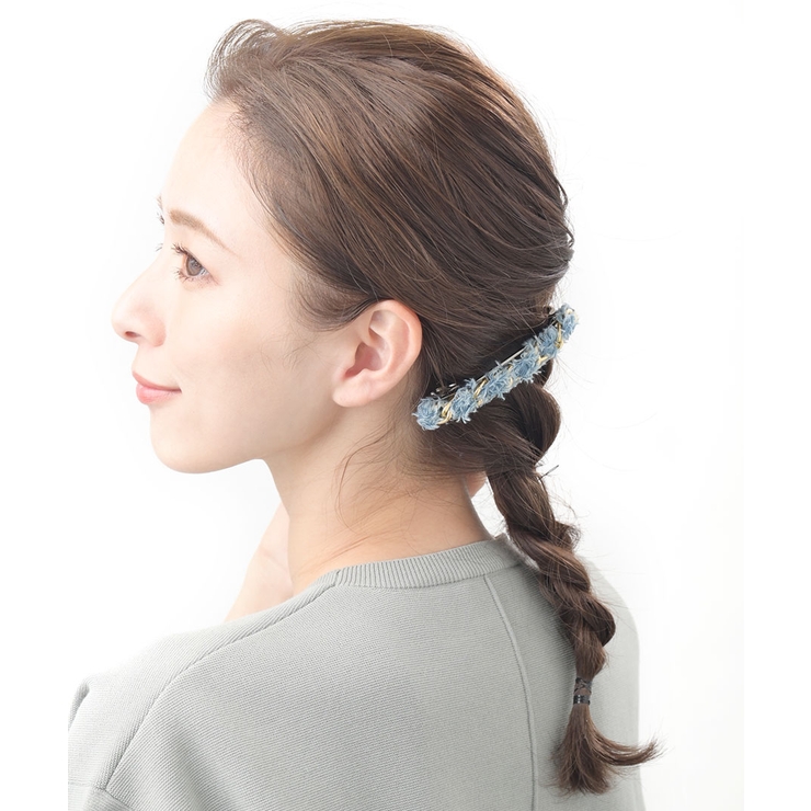 ライトブルー | バレッタ ヘアクリップ デニム風 | VINGTAINE