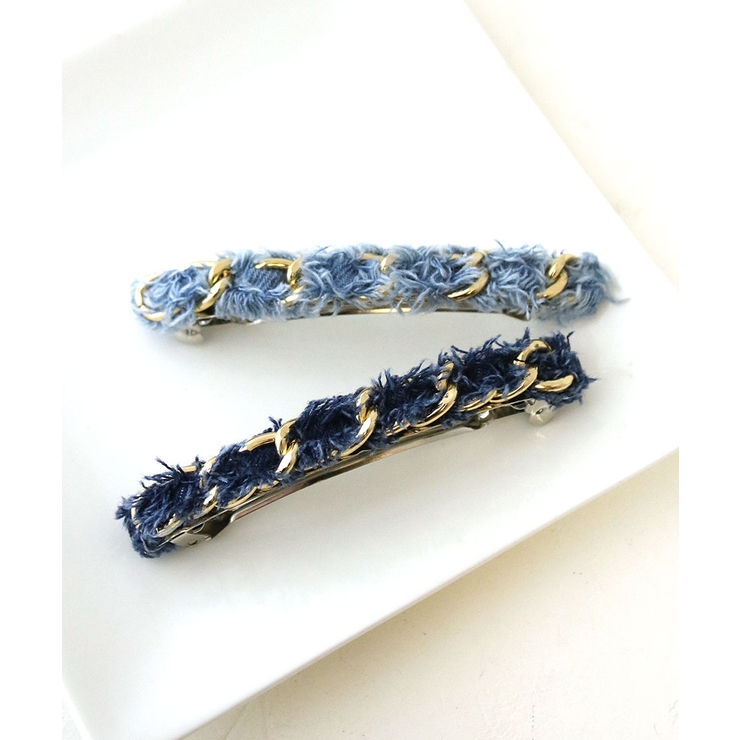 バレッタ ヘアクリップ デニム風 | VINGTAINE | 詳細画像3