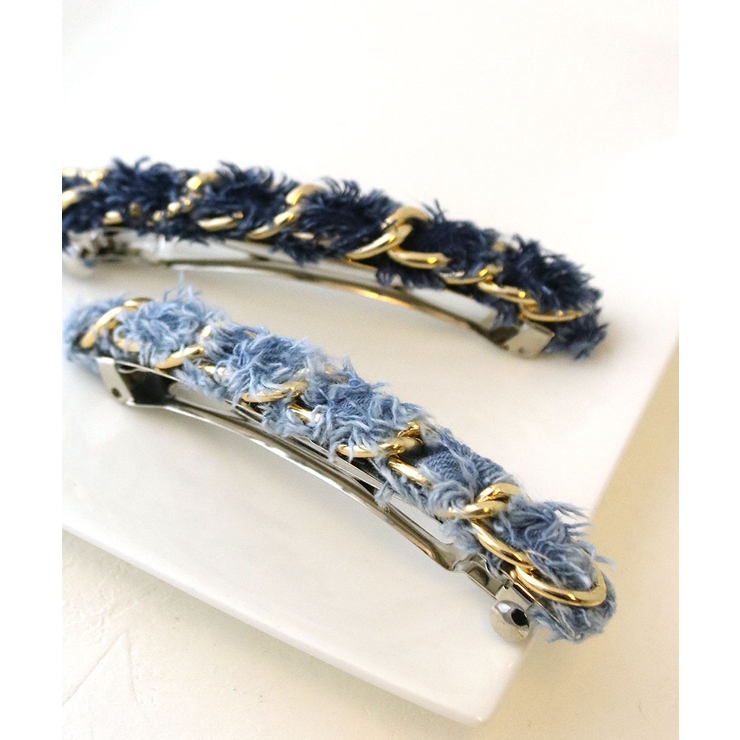 バレッタ ヘアクリップ デニム風 | VINGTAINE | 詳細画像4