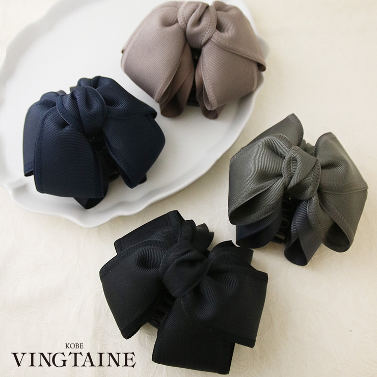 バンスクリップ センターリボン グログラン | VINGTAINE | 詳細画像1 