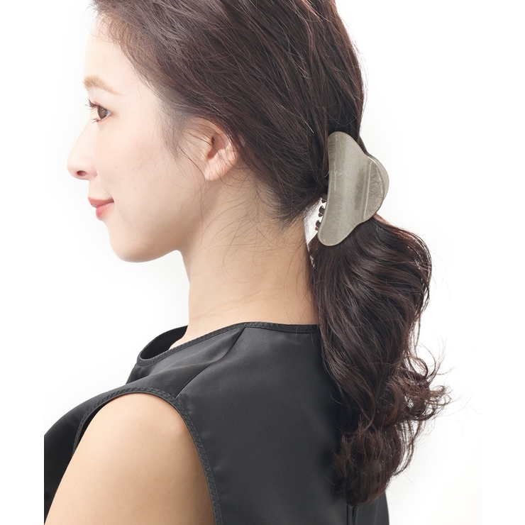 グレー | バンスクリップ ヘアクリップ くすみカラー | VINGTAINE