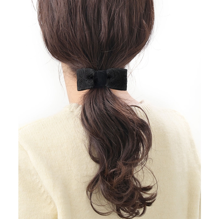 ヘアゴム ポニーフックリボン 刺繍 | VINGTAINE | 詳細画像4 