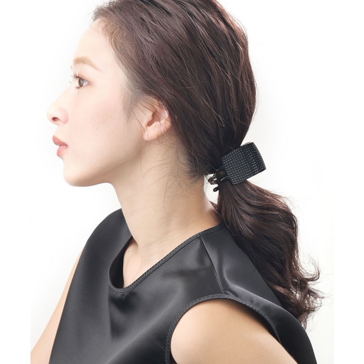 ブラック | ヘアクリップ バンスクリップ スタッズ風 | VINGTAINE