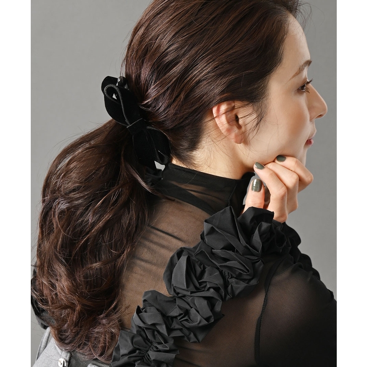 バナナクリップ ヘアクリップ ベルベット | VINGTAINE | 詳細画像2 