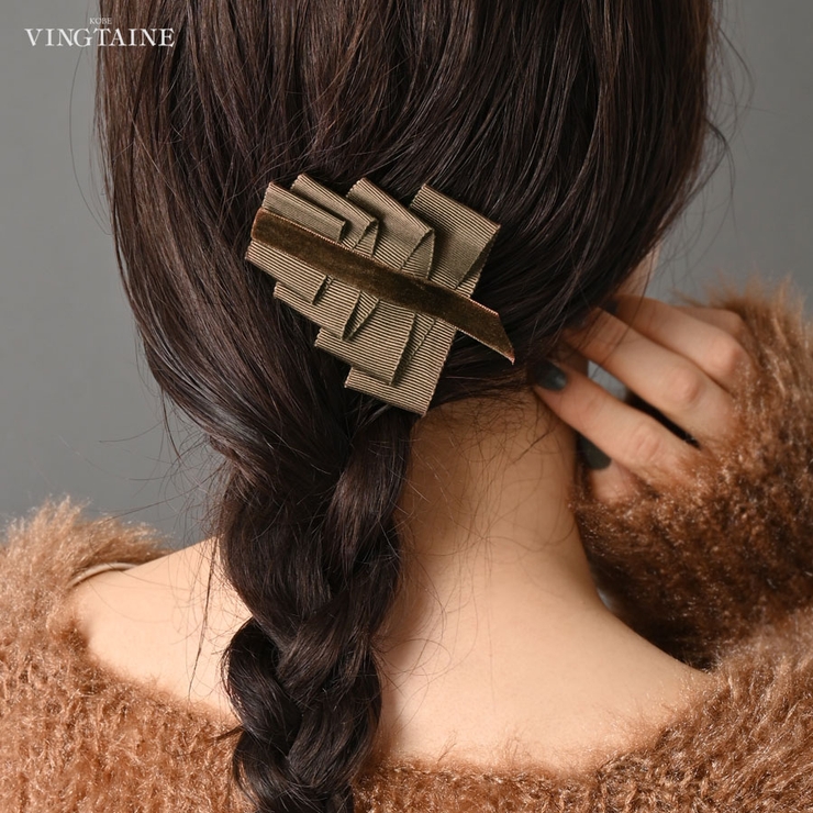 パッチン留め ヘアクリップ グログラン | VINGTAINE | 詳細画像1 