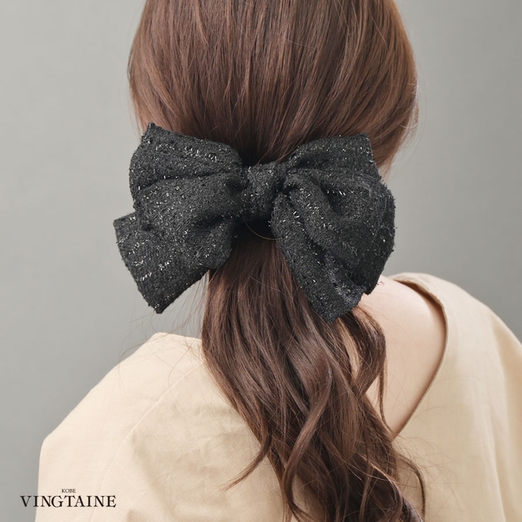 バレッタ ヘアクリップ ビッグリボン | VINGTAINE | 詳細画像1 