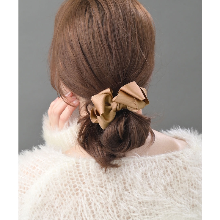 キャメル | バレッタ リボン グログラン | VINGTAINE