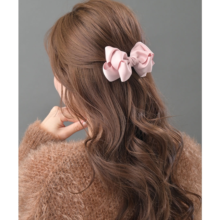 ピンク | バレッタ リボン グログラン | VINGTAINE