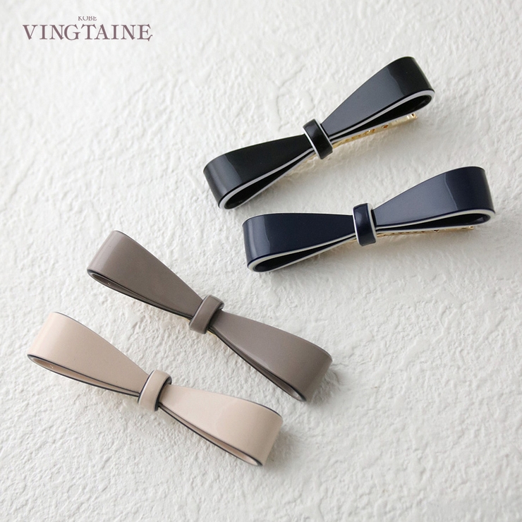 リボン ヘアクリップ ヘアアクセ | VINGTAINE | 詳細画像1
