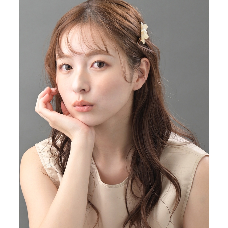 アイボリー | リボン ヘアクリップ ヘアアクセ | VINGTAINE