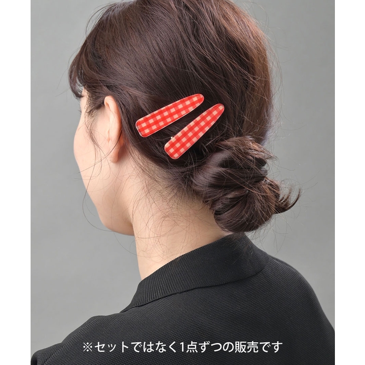 ヘアクリップ チェック柄 ヘアピン | VINGTAINE | 詳細画像4 