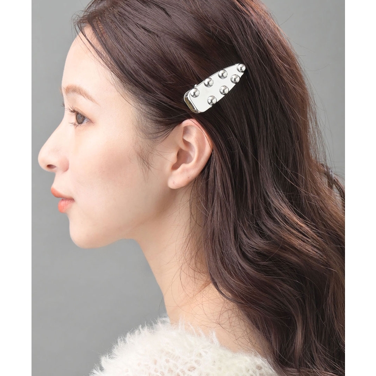 シルバー | メタルドット ヘアクリップ Mサイズ | VINGTAINE