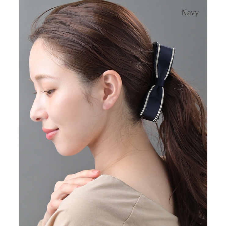【NEW】サテンリボンバナナクリップ ボールチェーン 上品 | VINGTAINE | 詳細画像6 