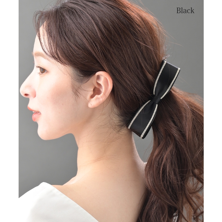 【NEW】サテンリボンバナナクリップ ボールチェーン 上品 | VINGTAINE | 詳細画像8 