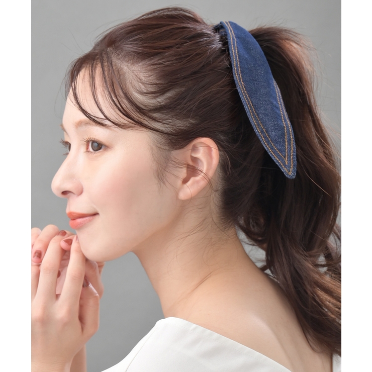 デニムリボンヘアゴム ロング 大人カジュアル | VINGTAINE | 詳細画像5 