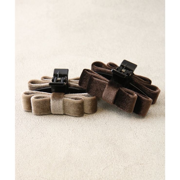 ベロアリボン バンスクリップ 小さめ | VINGTAINE | 詳細画像2 