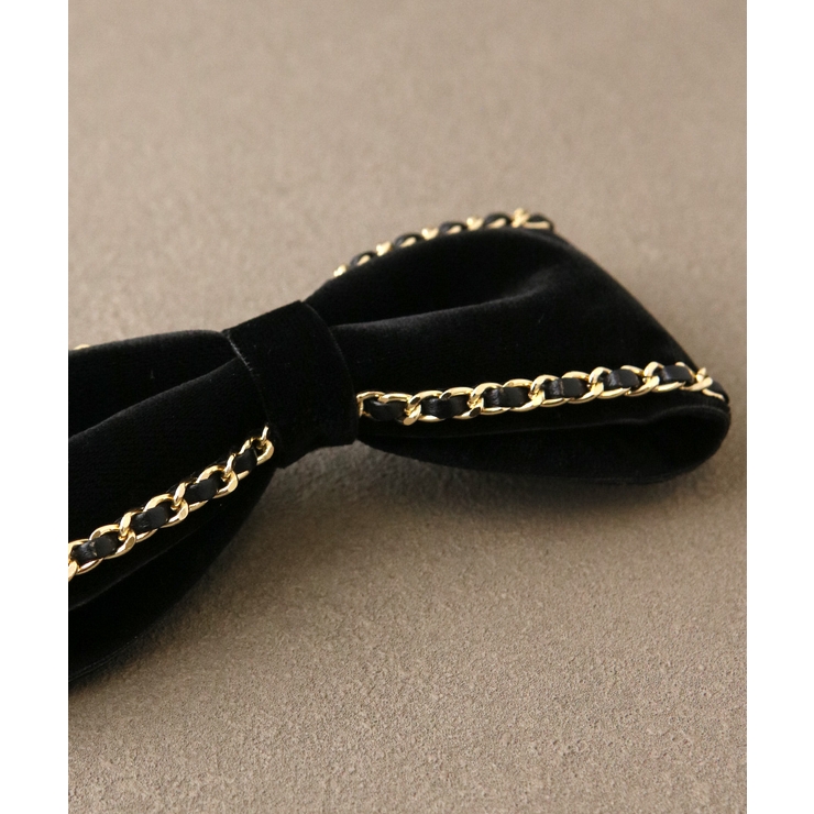 ベルベット ゴールドチェーン リボン | VINGTAINE | 詳細画像4 