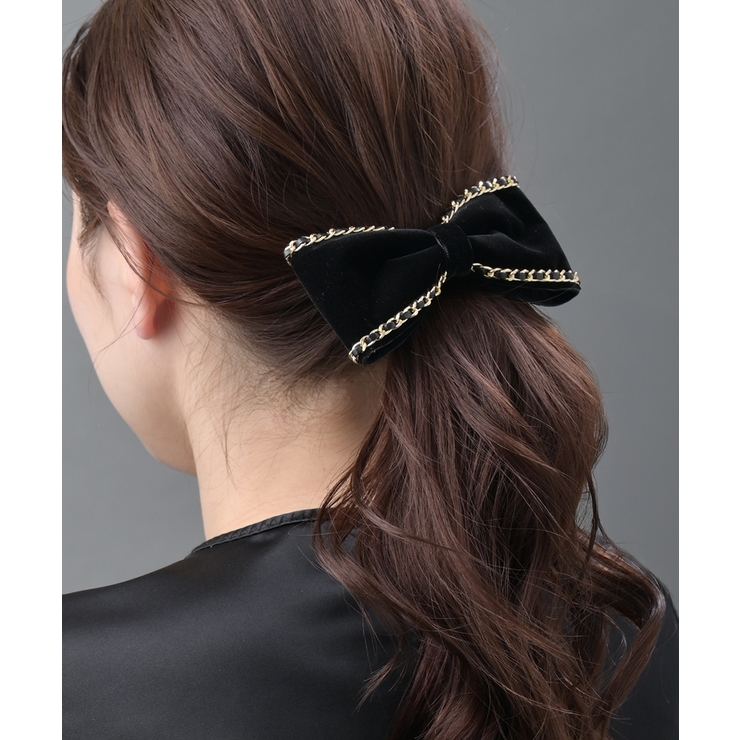 ベルベット ゴールドチェーン リボン | VINGTAINE | 詳細画像5 