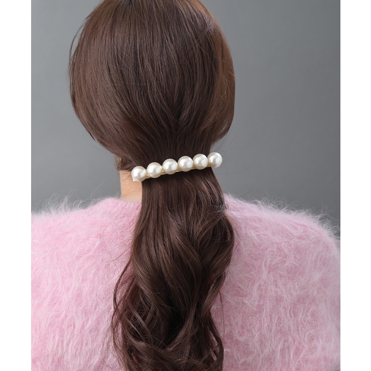 大粒パールラインバレッタ まとめ髪 ヘアアクセサリー | VINGTAINE | 詳細画像7 