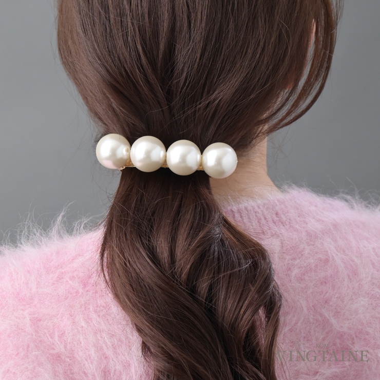 大粒パールバレッタ まとめ髪 上品 | VINGTAINE | 詳細画像1 