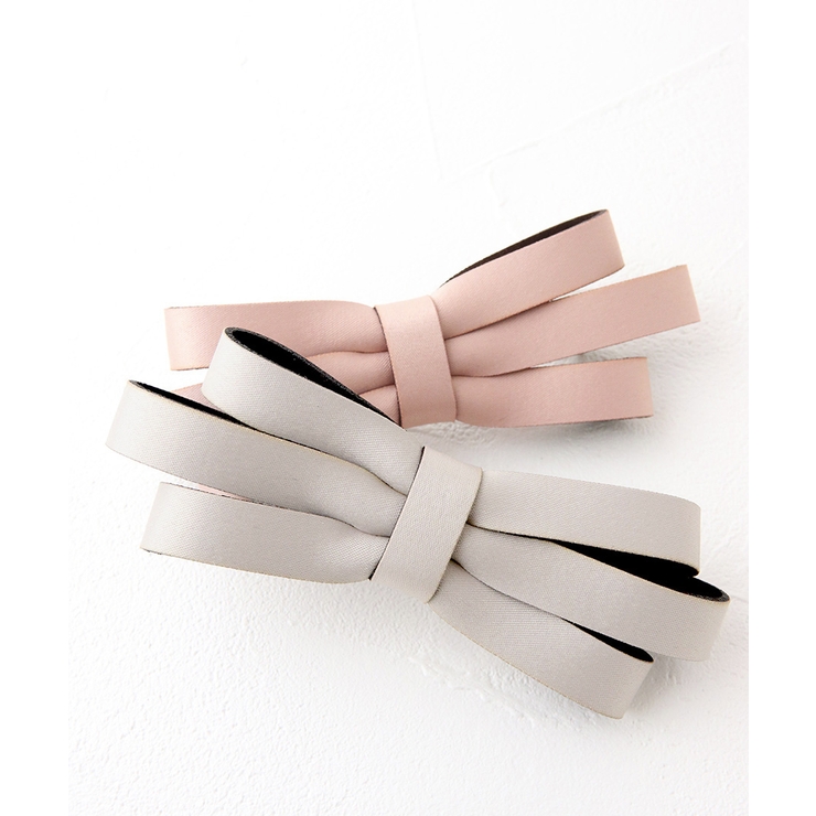 トリプルレイヤーサテンリボンバレッタ 上品 シンプル | VINGTAINE | 詳細画像10 