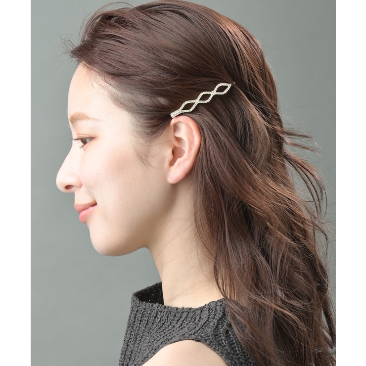 ラインストーンデザインヘアピン2本セット ひし形 ゴールド | VINGTAINE | 詳細画像6 