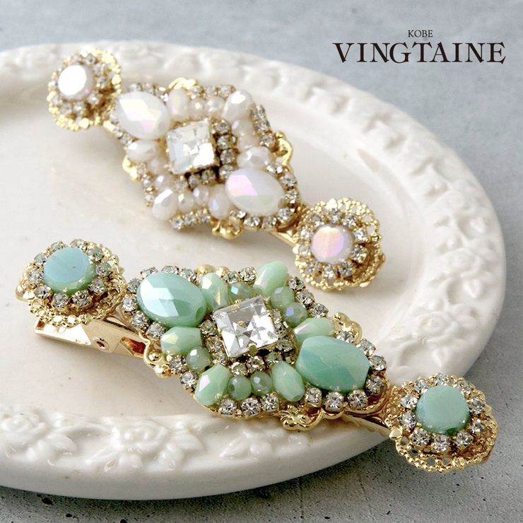【NEW】ビジュー ヘアクリップ ヘアアクセサリー | VINGTAINE | 詳細画像1 