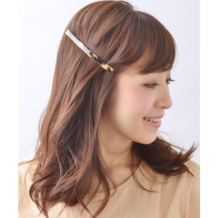 べっ甲風ラインバレッタ シンプル 細 | VINGTAINE | 詳細画像8