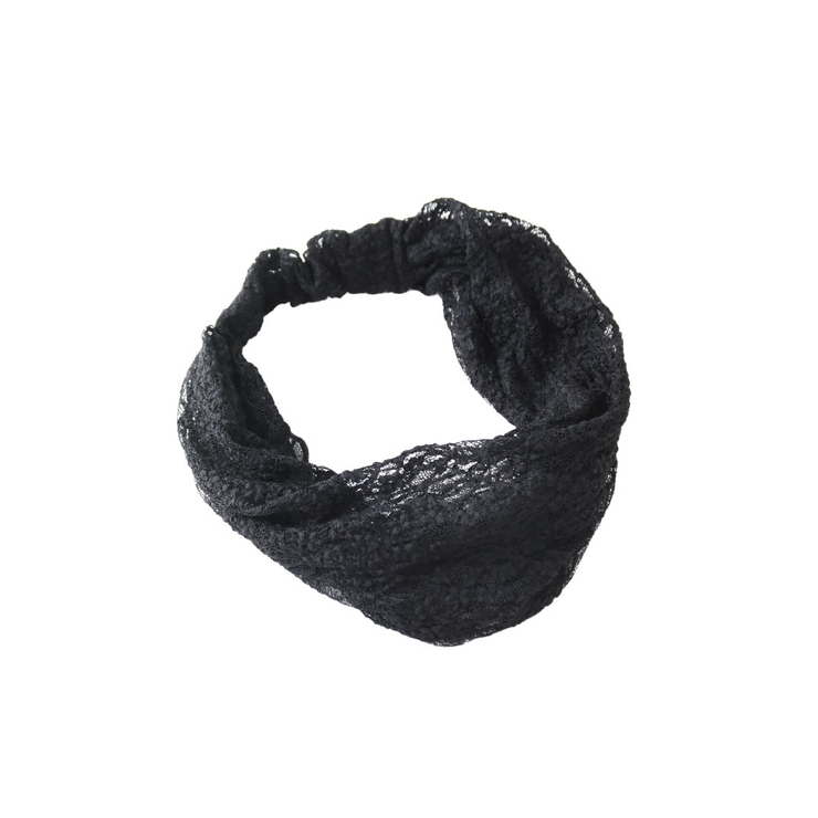ブラックレース ワイドターバン ヘアバンド | VINGTAINE | 詳細画像7 