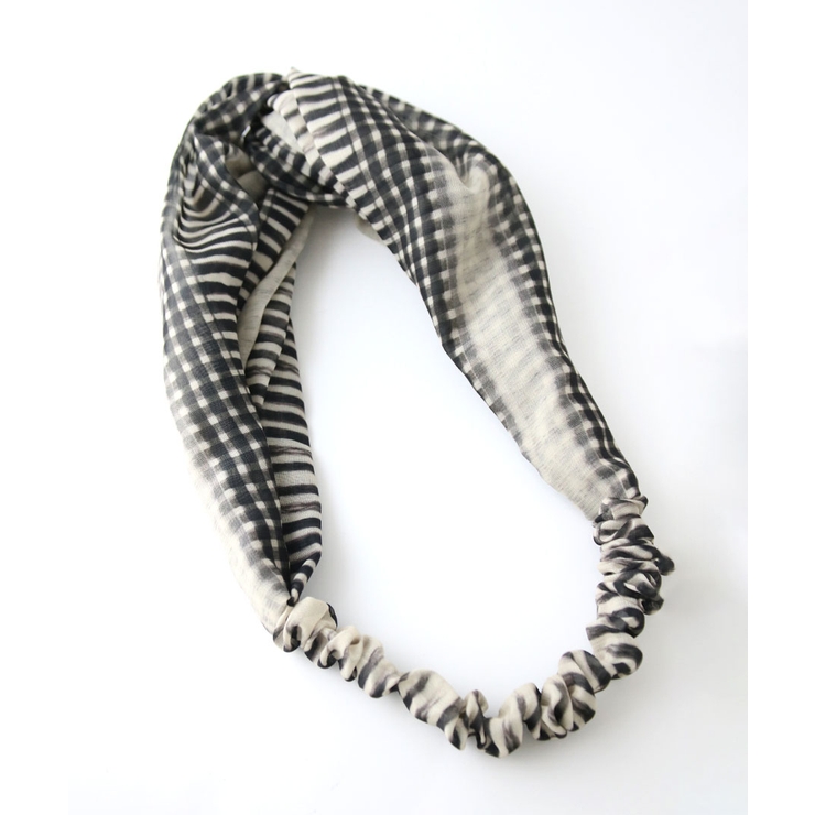 モノトーンチェック柄 ヘアバンド ターバン | VINGTAINE | 詳細画像3 