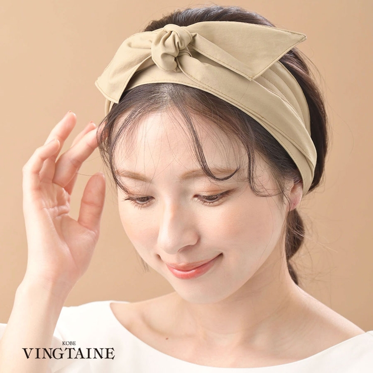 ロングリボン付きカチューシャ ヘアバンド ヘアアクセ | VINGTAINE | 詳細画像1 