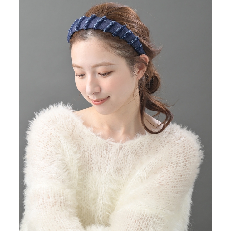 デニム カチューシャ フリンジ 抜け感 大人 レディース HK-359 | VINGTAINE | 詳細画像4 