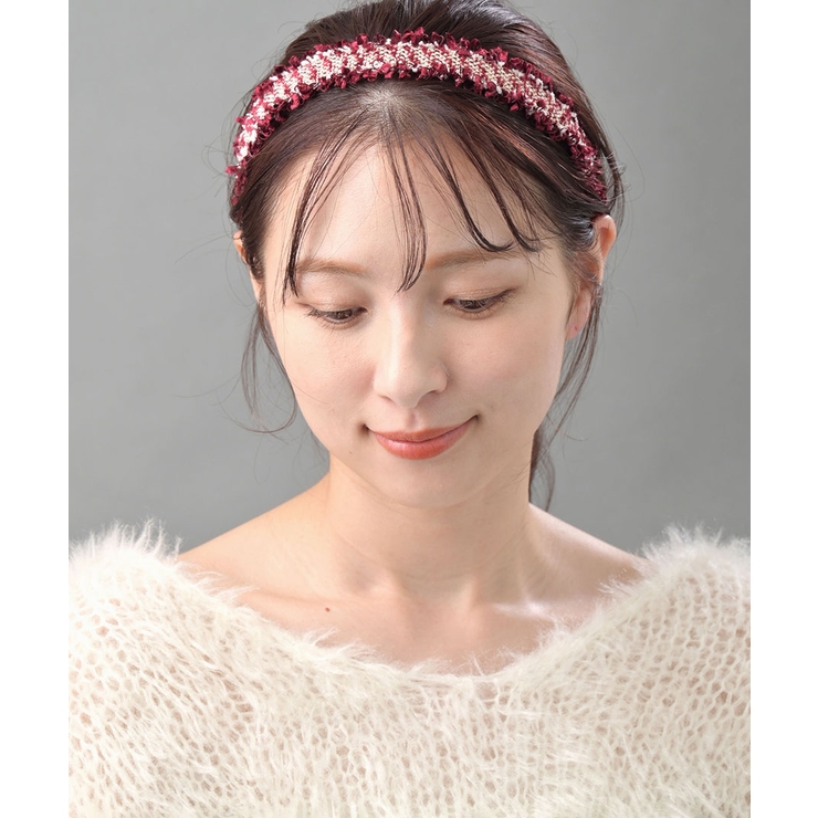 ワイン | ツイード カチューシャ レディース | VINGTAINE