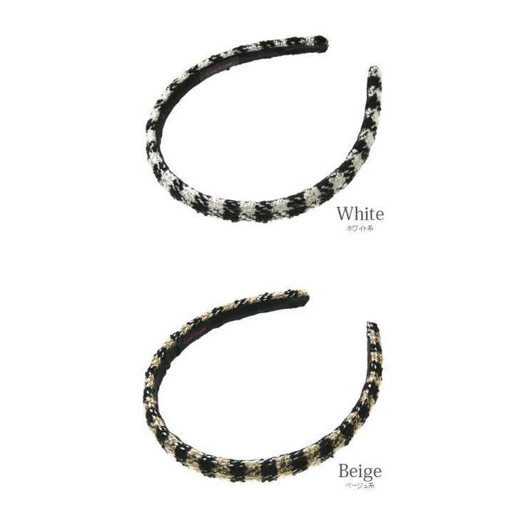 痛くない カチューシャ チェック柄 | VINGTAINE | 詳細画像11 