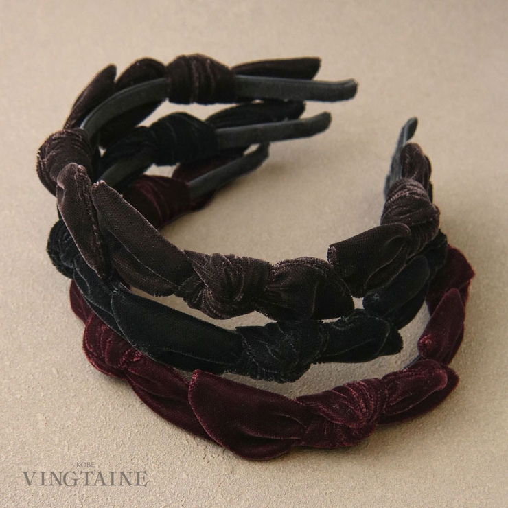 カチューシャ ベルベット ミニリボン | VINGTAINE | 詳細画像1 