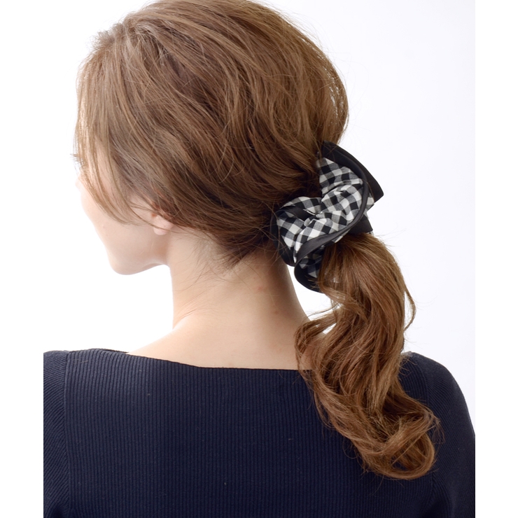 ギンガムチェック柄ボリュームシュシュ サテンパイピング チェック | VINGTAINE | 詳細画像11 