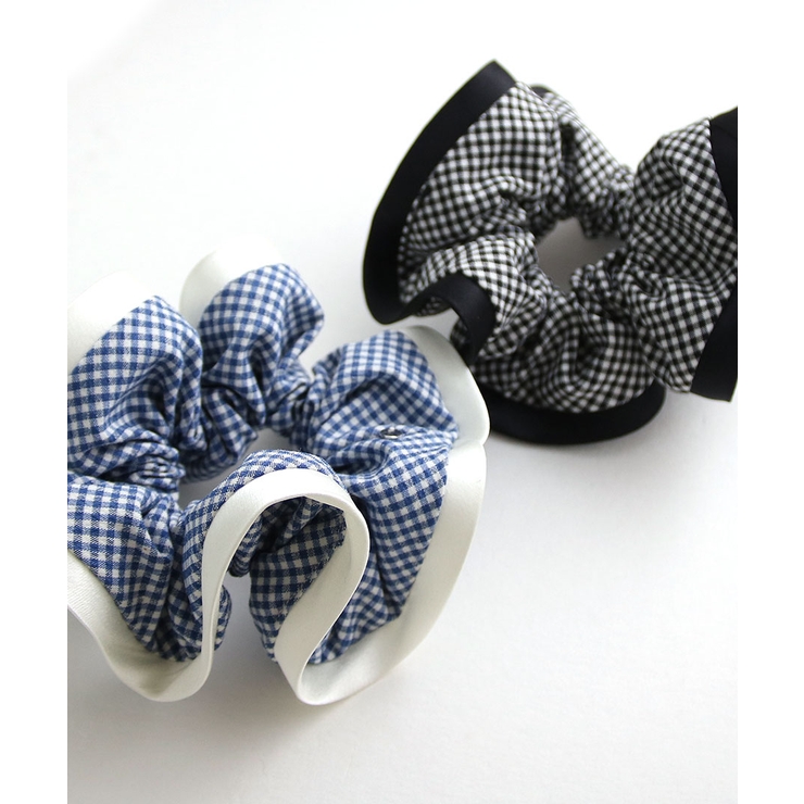 ギンガムチェック柄ボリュームシュシュ サテンパイピング チェック | VINGTAINE | 詳細画像12 