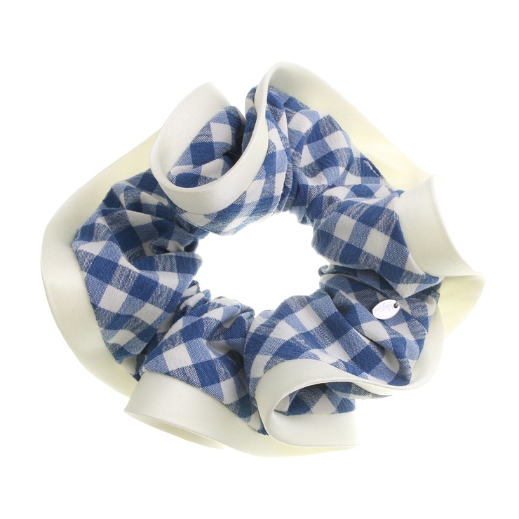 ギンガムチェック柄ボリュームシュシュ サテンパイピング チェック | VINGTAINE | 詳細画像4 