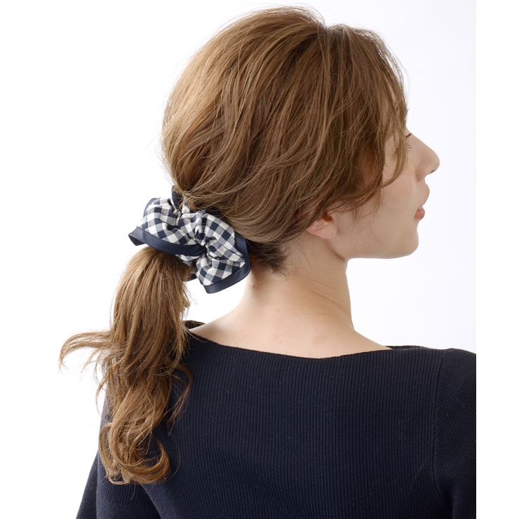 ギンガムチェック柄ボリュームシュシュ サテンパイピング チェック | VINGTAINE | 詳細画像10 