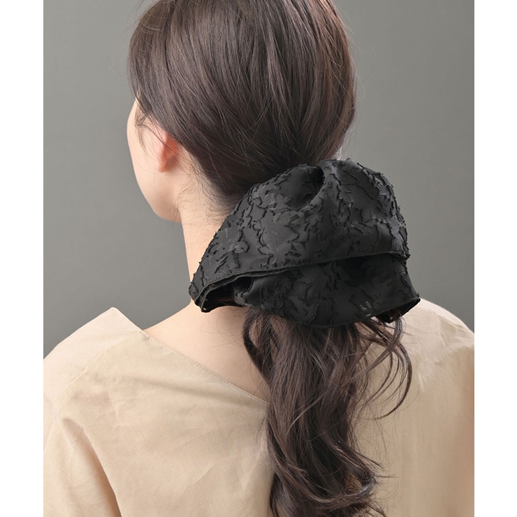ジャガードシフォンシュシュ 大人 ヘアアクセ[品番：VTNA0005088