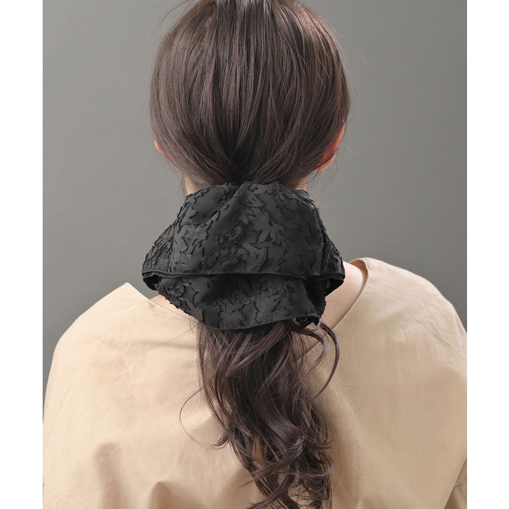 ジャガードシフォンシュシュ 大人 ヘアアクセ[品番：VTNA0005088