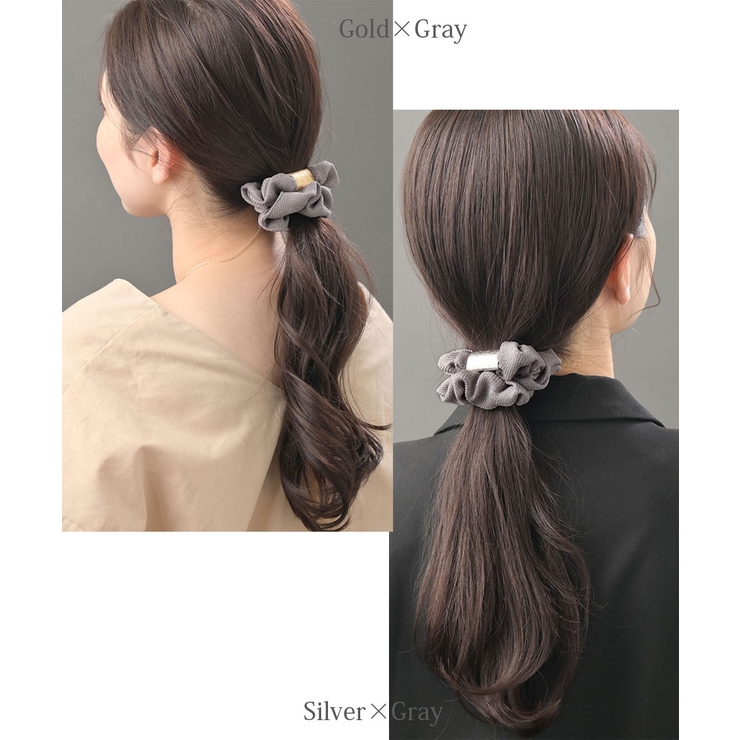 シュシュ メタルプレート ヘアアクセ | VINGTAINE | 詳細画像11 