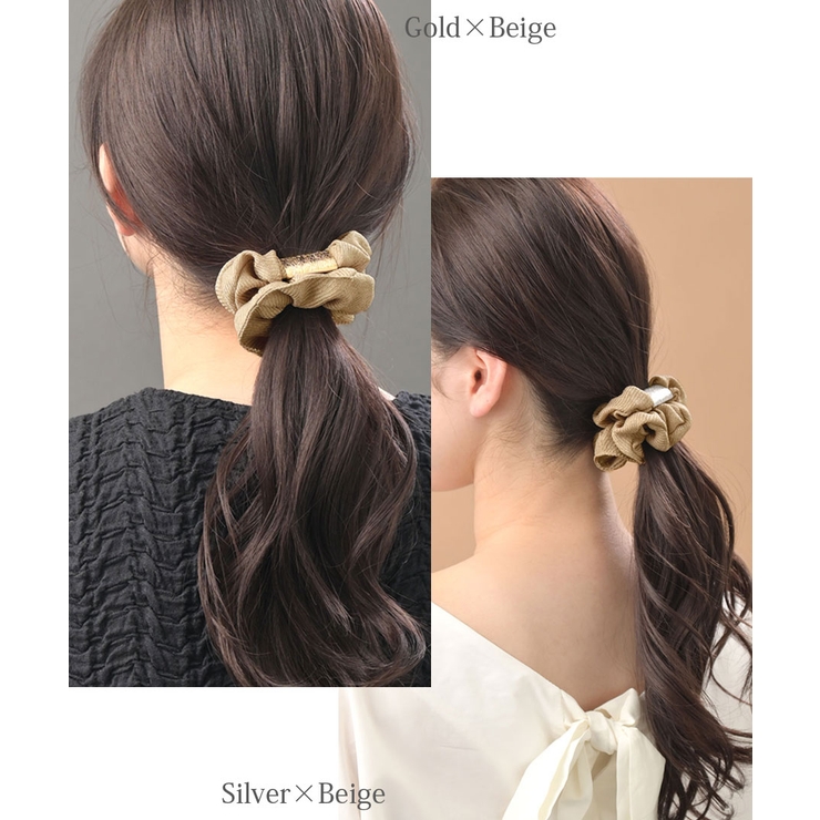 シュシュ メタルプレート ヘアアクセ | VINGTAINE | 詳細画像4 