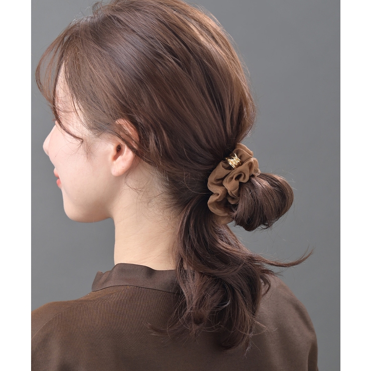 チャーム付き シフォンミニシュシュ 小さめ | VINGTAINE | 詳細画像4 