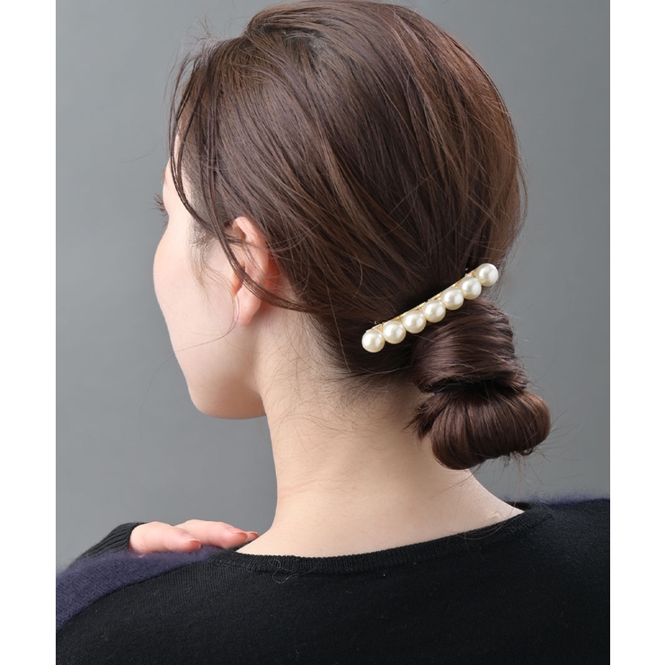 パールバレッタ(M)/シンプル/オフィス/ヘアアクセサリー H-525 | VINGTAINE | 詳細画像3 