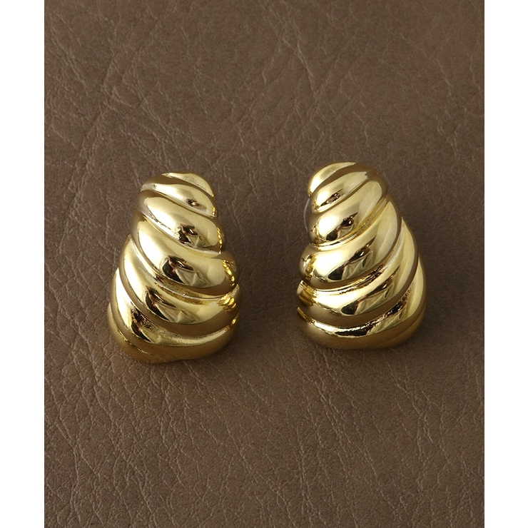 ツイストボリュームメタルピアス ゴールド シルバー | VINGTAINE | 詳細画像4 