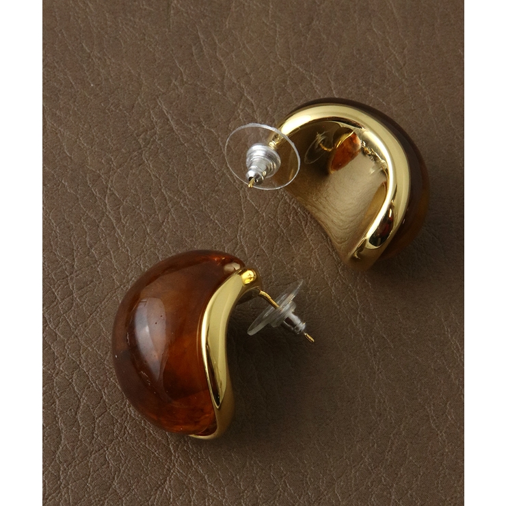 マーブル模様 ボリュームピアス べっ甲風 | VINGTAINE | 詳細画像12 